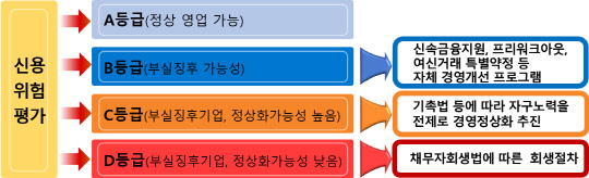 기업 신용위험평가 개요. 금융감독원 제공